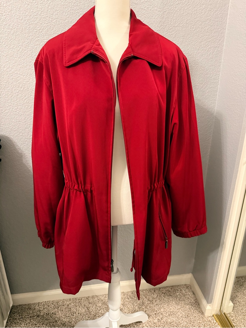 Gallery Red Drawstring Zip Jacket - Picture 7 of 11